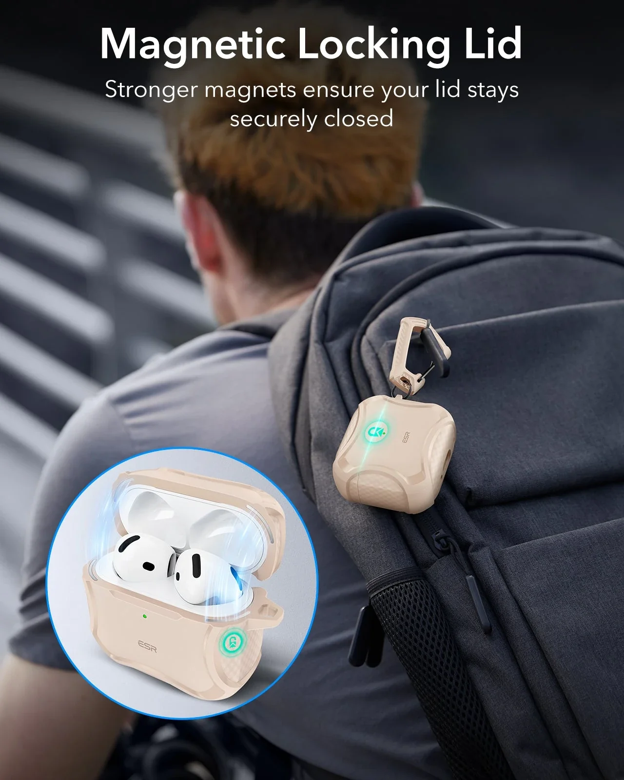 AirPods 4 Cyber Tough Case (HaloLock) - Titanium - Image 5