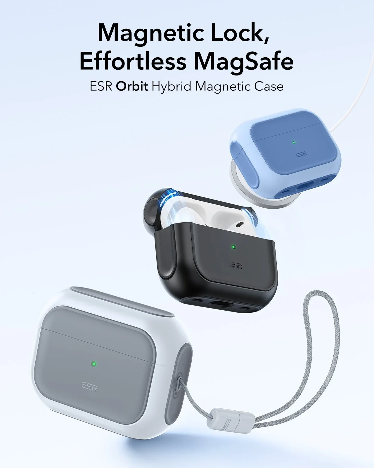AirPods Pro 3 Orbit Hybrid Magnetic Case - White - Image 3